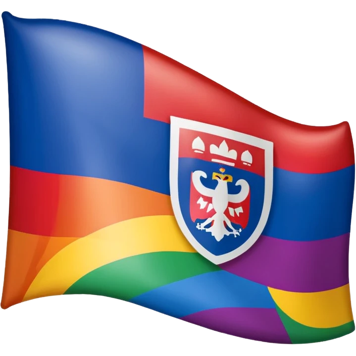 A slovak flag combined with a gay flag emoji