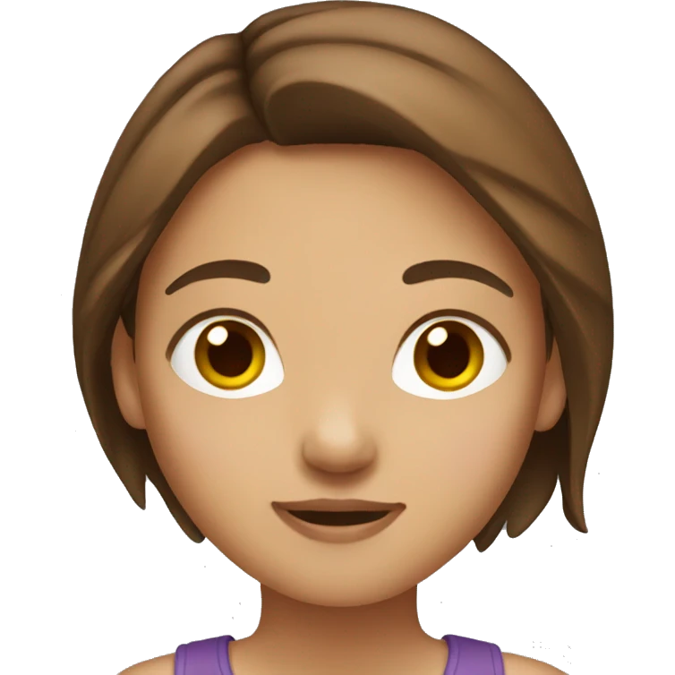 girl with brown hair emoji