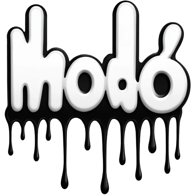 Graffiti the word mod with drippy paint  emoji