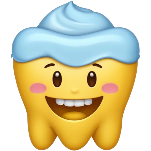 Un emoji normal qui rit avec des dents cassées emoji