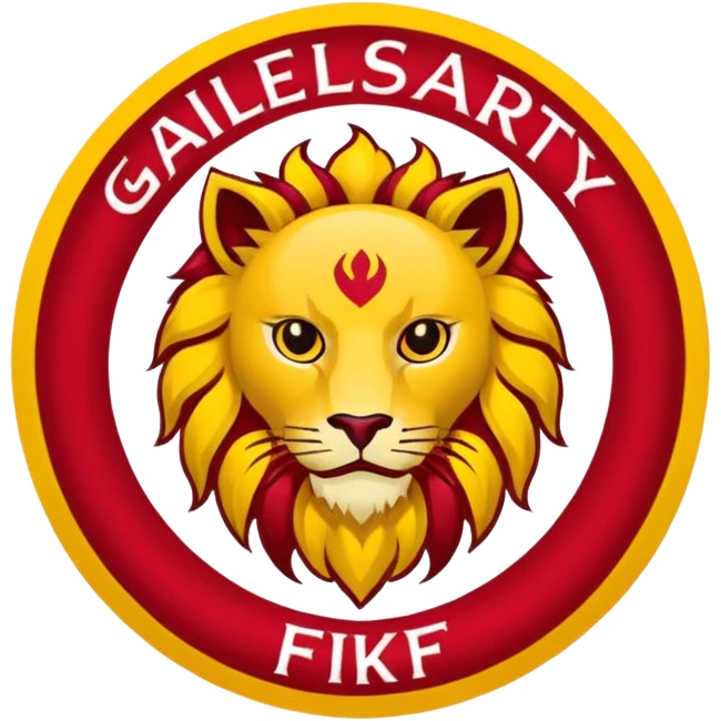 Türkiye futbol ligindeki Galatasaray fk futbol kulübünün logosunu yapar mısın emoji