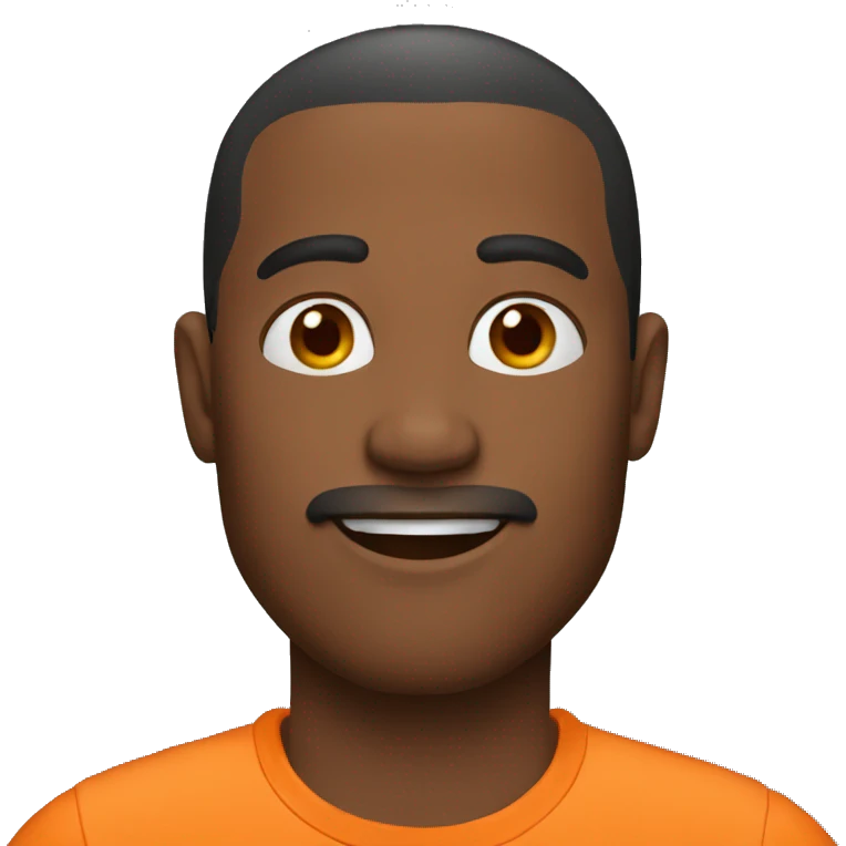 Man wearing orange shirt emoji
