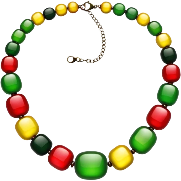 green red yellow necklace beads emoji