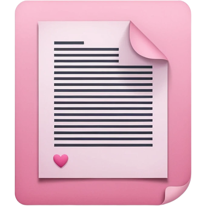 mac os mixed papers skeuomorphic pink emoji
