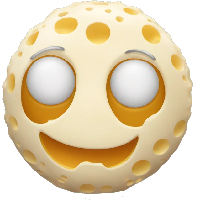 cheese ball with face  emoji