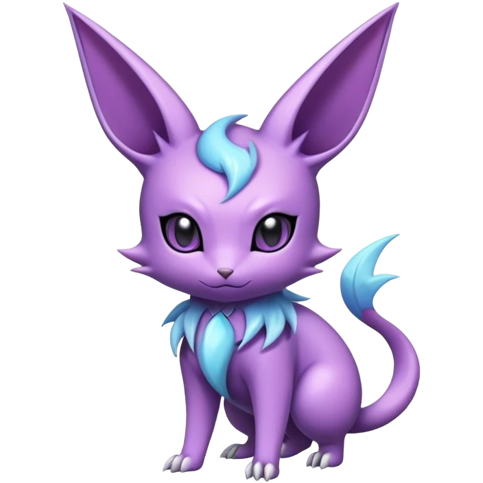 Cool Edgy Cute Shiny Ethereal Noibat-Espeon-Nidorino-hybrid  full body emoji