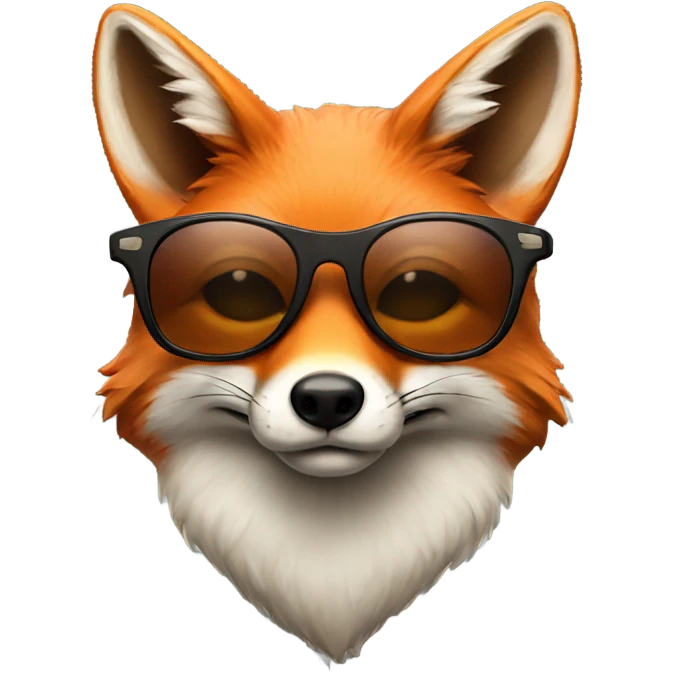 fox wearing sungalsses emoji