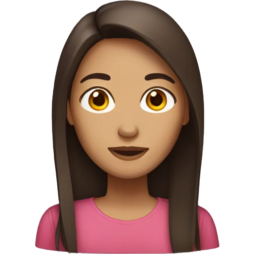 filipino woman with straight brown hair emoji