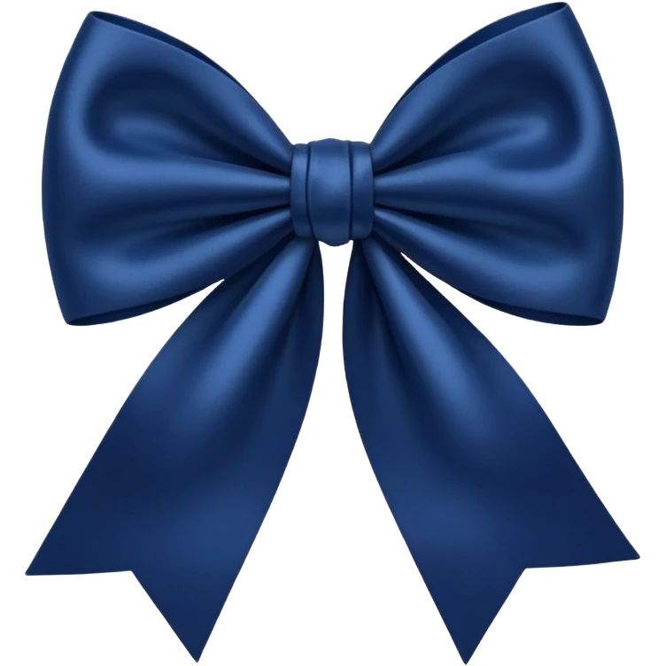 Navy blue bow emoji