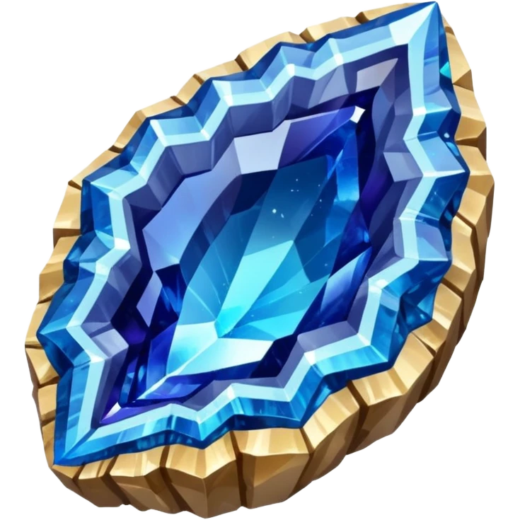 Blue shiny crystal geode  emoji