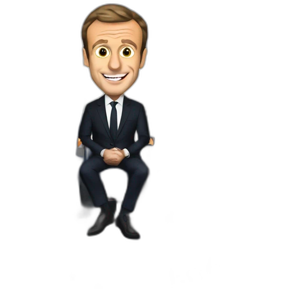 Emmanuel Macron in a plane emoji