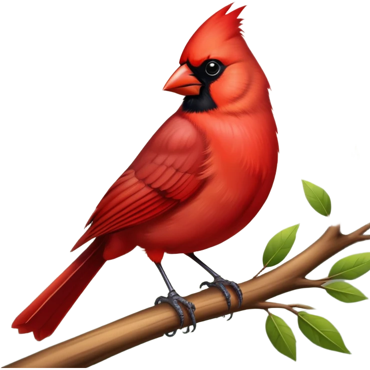 Cardinal bird emoji