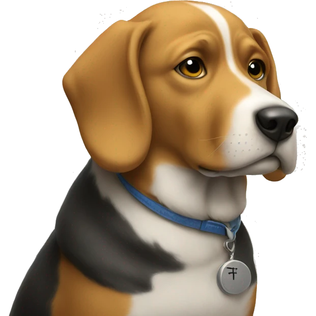 Very smart dog doing math  emoji