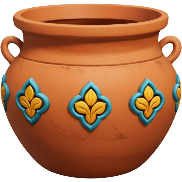clay potsclay pot with design emoji