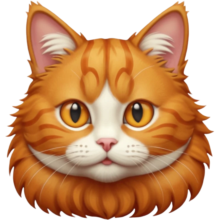 A high-resolution photo-realistic digital illustration of a ginger tabby cat emoji