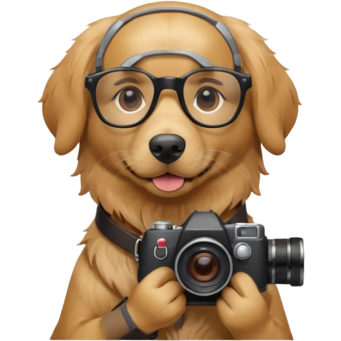 photographer dog emoji