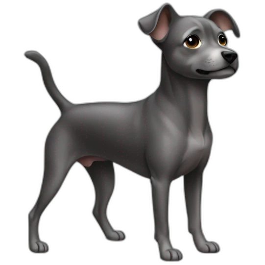 small-dark-grey-dog-standing-on-back-legs emoji