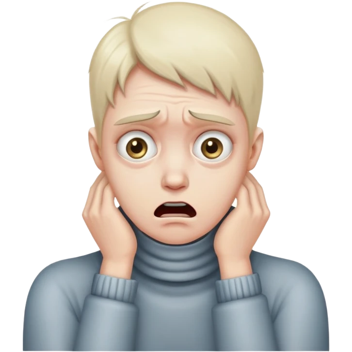 mad person with hands on neck emoji