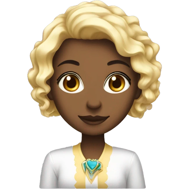 Clean vibrante fancy girl emoji