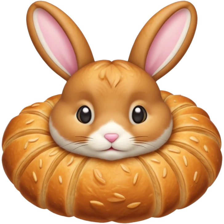 bunny inside croissant emoji