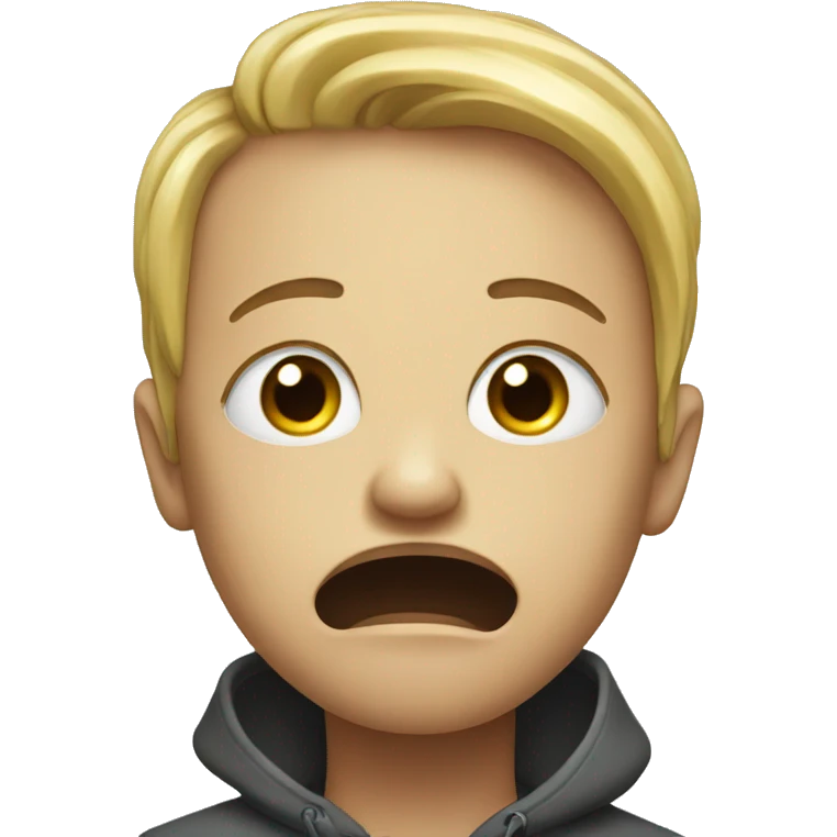 cyber enhanced human crying emoji