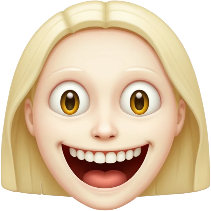 creepy long smile emoji