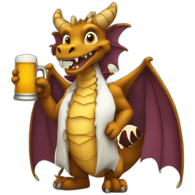 dracofeu holding a beer emoji