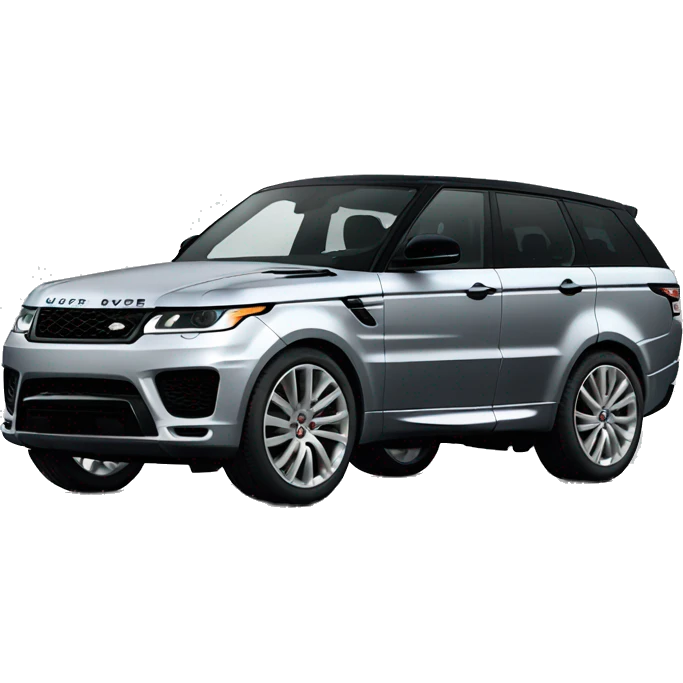 silver with black roof range rover sport emoji