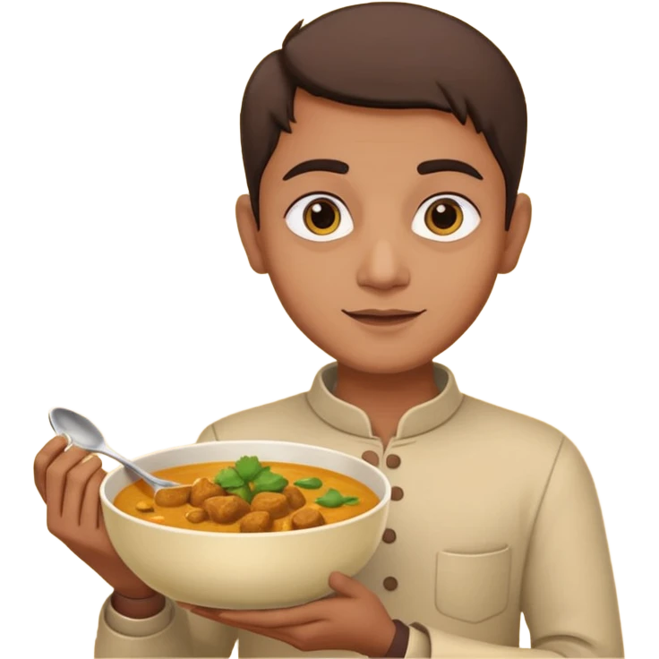 Индус с соусом карри emoji