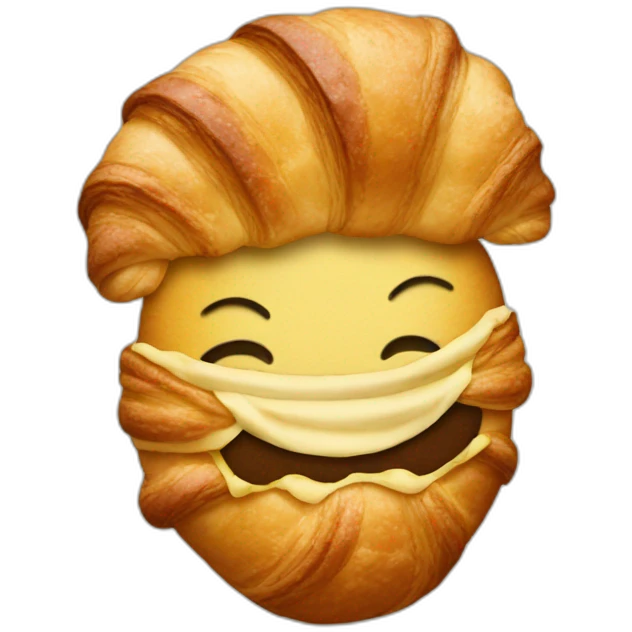 croissant masked emoji