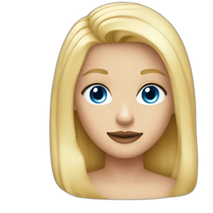 Blondie with blue eyes emoji