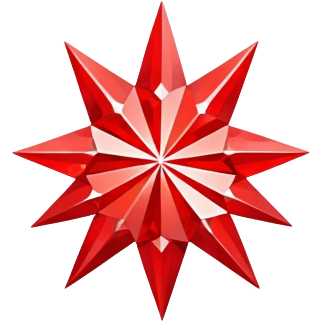 red diamond 8pointed star  emoji