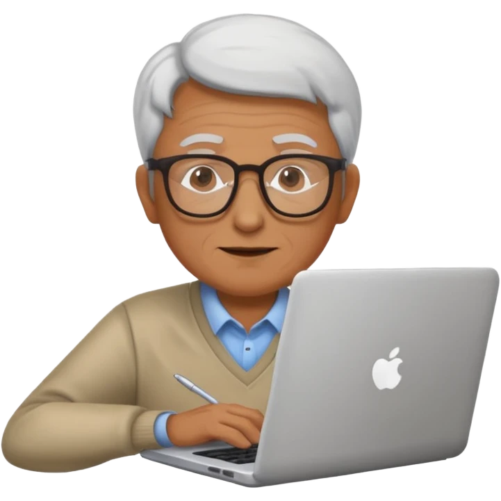 senior programmer with laptop emoji