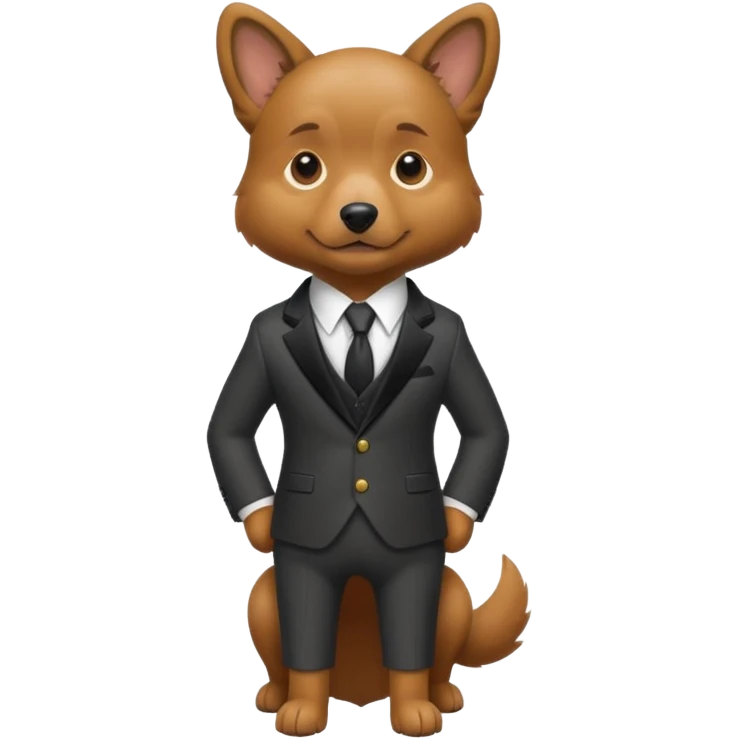 Dog wearing suit emoji