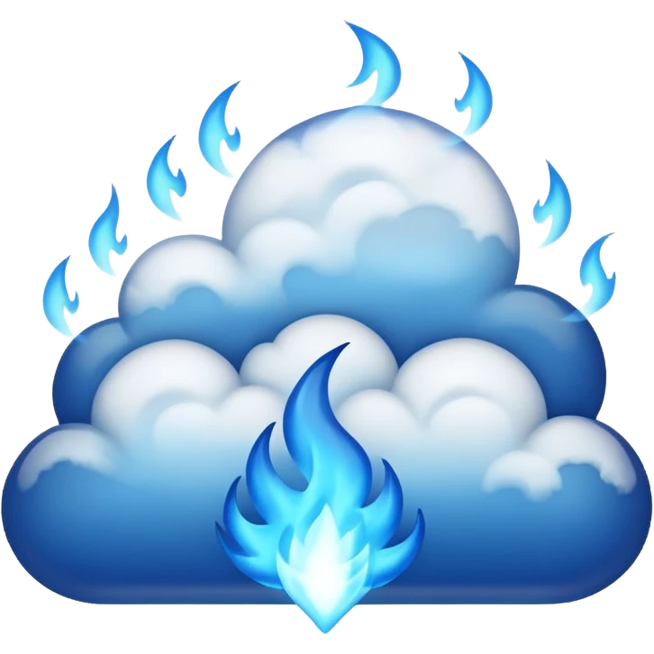 👻Fuego azul emoji