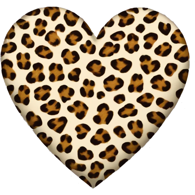 leopar print heart emoji