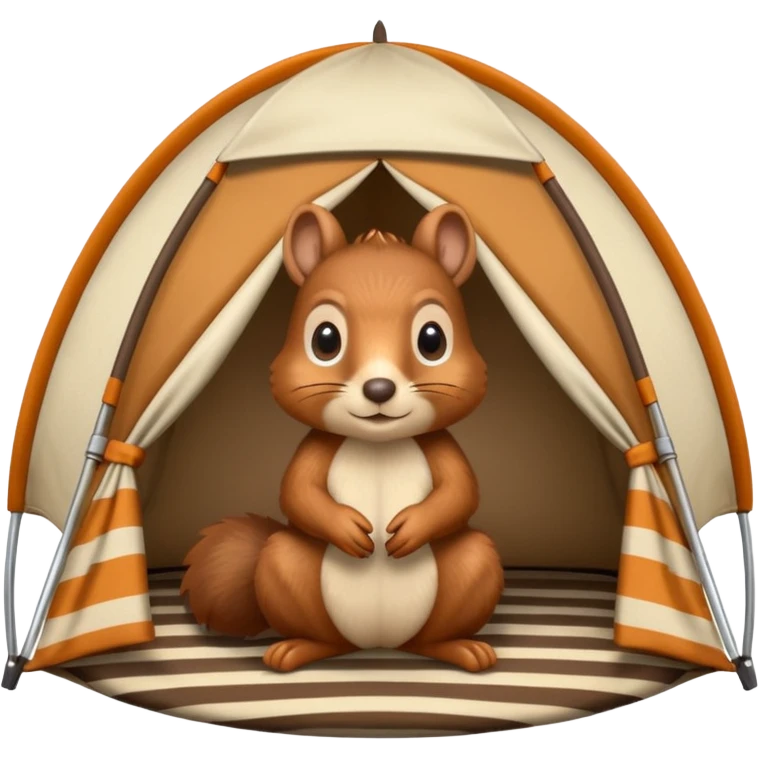 un écureuil dans une tente emoji