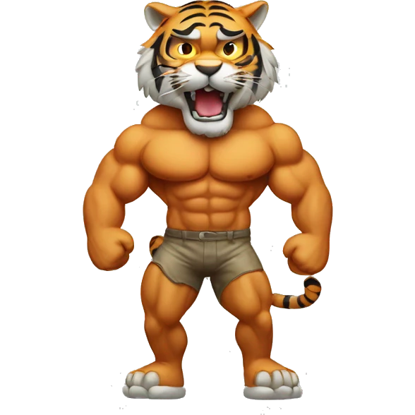 muscular tiger emoji
