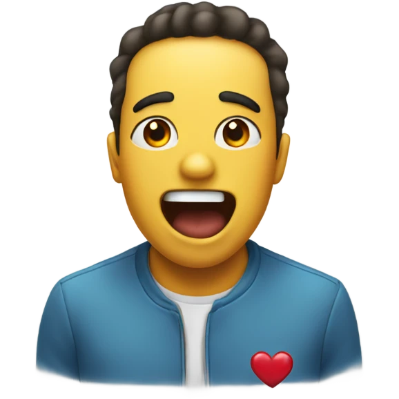 Face with heart eyes and mouth open emoji