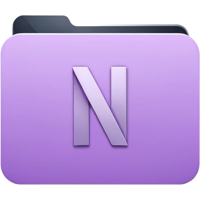 Netflix aesthetic "N" logo in pastel purple emoji