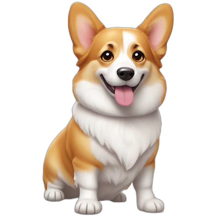 Corgi after the bath  emoji