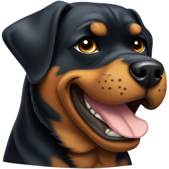 Rottweiler giving a thumbs up  emoji