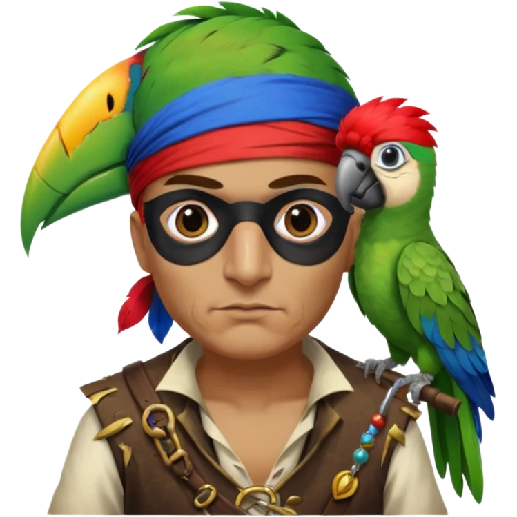 pirate and parrot emoji