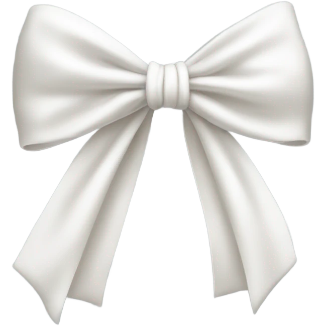 White aesthetic bow emoji