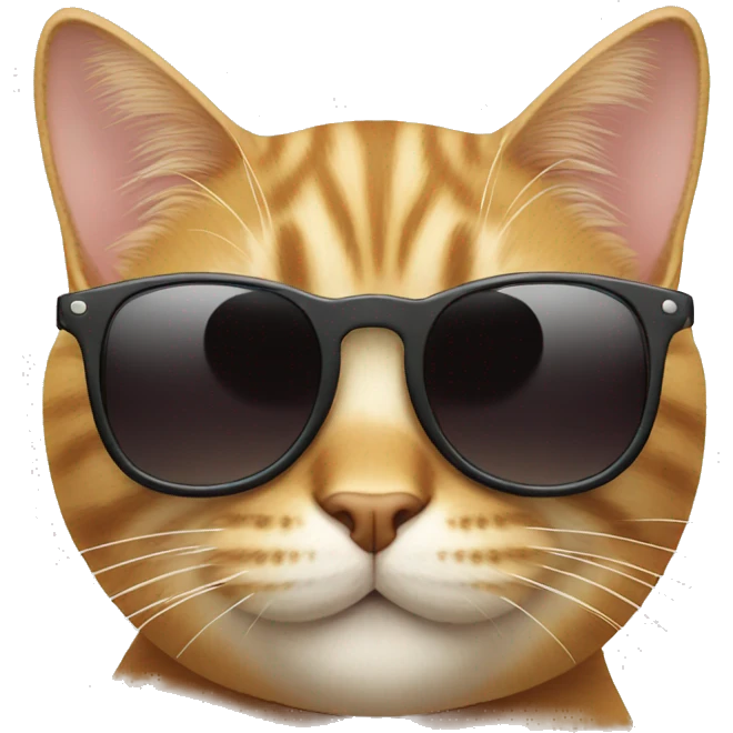 Cat giving thumbs up wearing sunglasses emoji