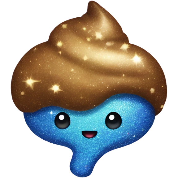 Sparkle poop emoji