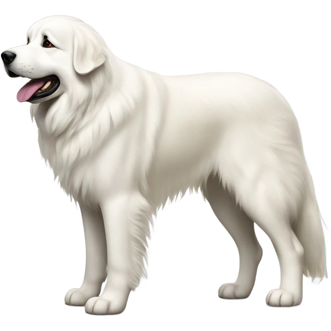 great pyrenees dog standing emoji