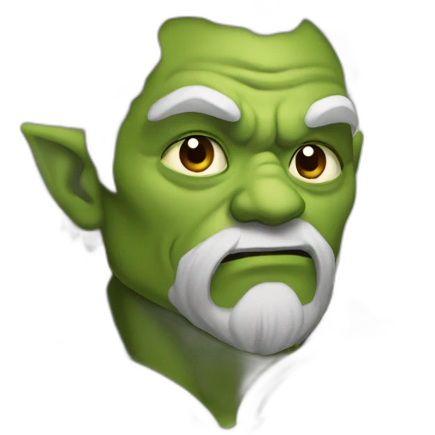 orc with book and white hair emoji