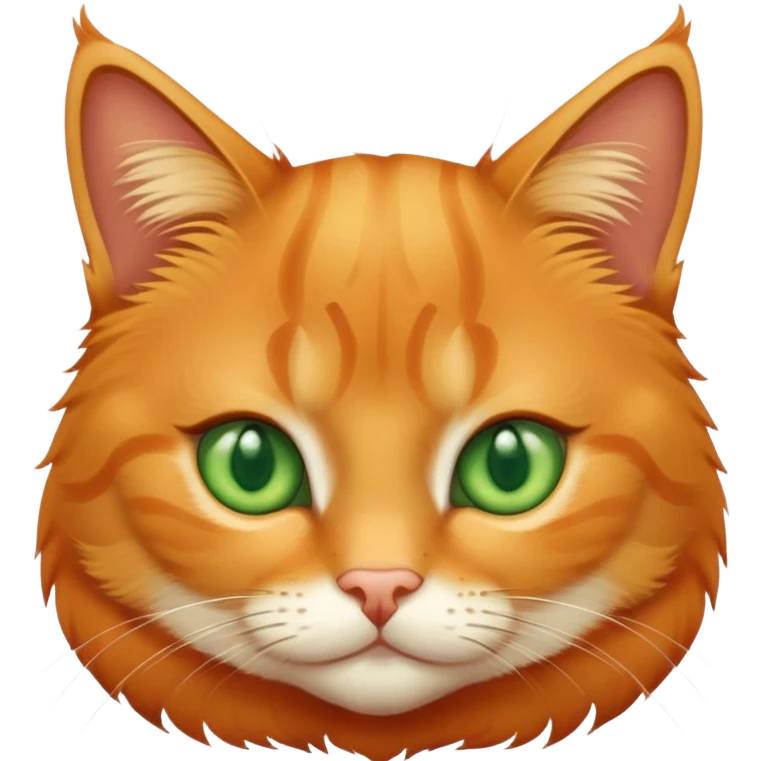 cute orange tabby cat with green eyes emoji