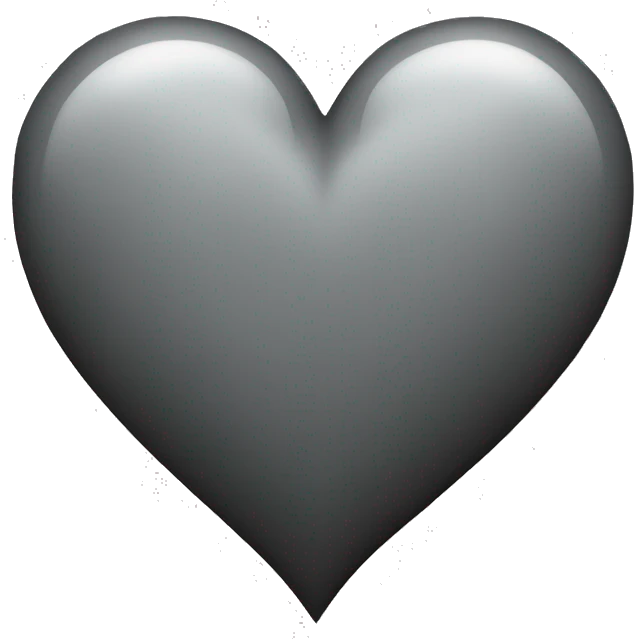 Gothic heart with greyscale colors emoji